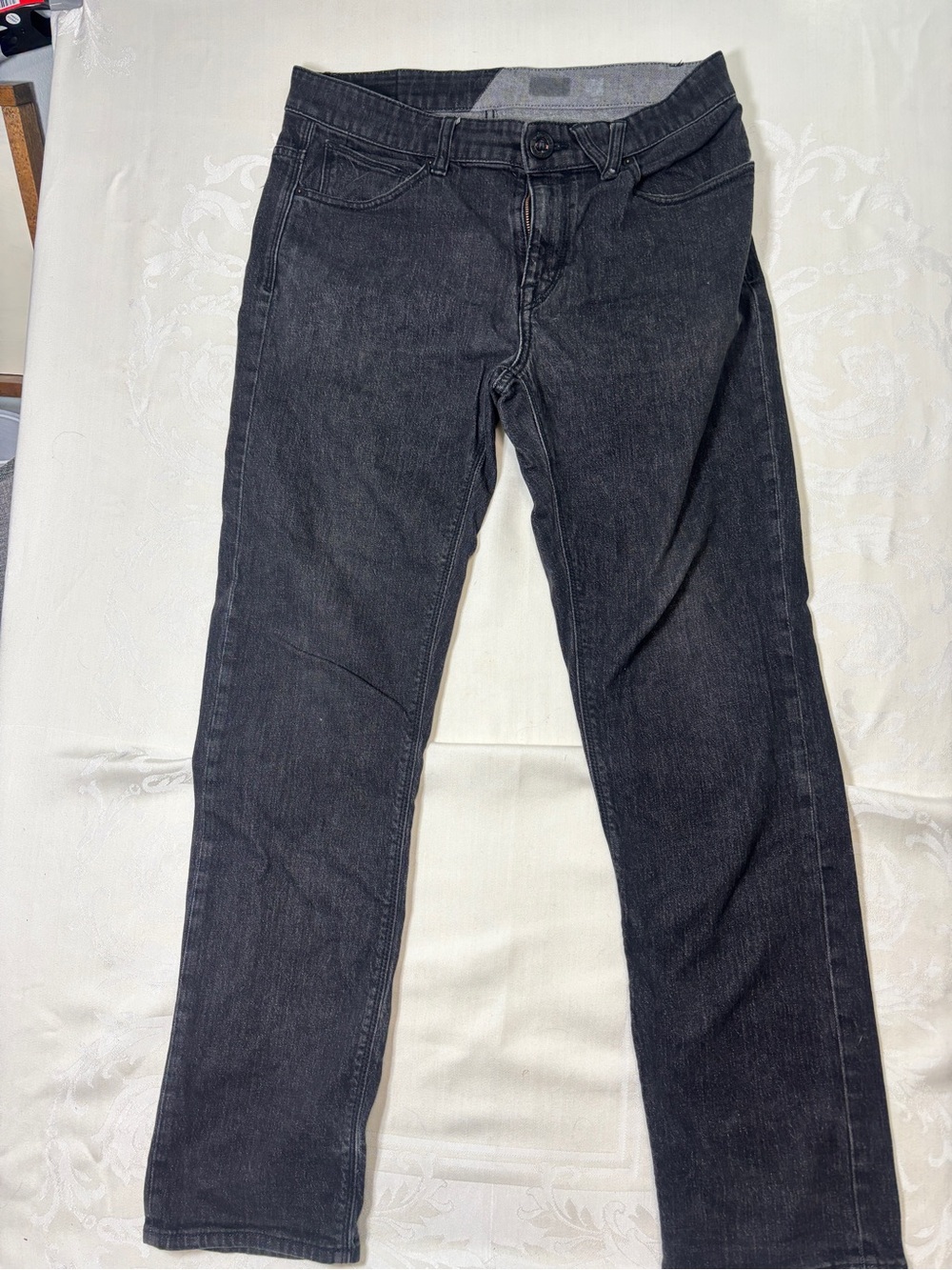Volcom Mens Black Straight-Leg Jeans